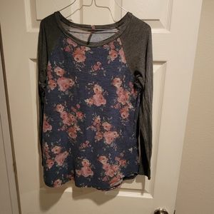 Grey and floral top